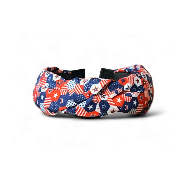 Patriotic Flag 🇺🇸 & Stars ⭐️ Design 3pcs Headband Set - Picture 2 of 4